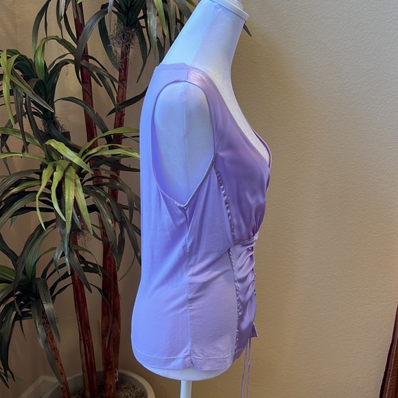 Maxime Lavender Satin Tank Top - Picture 4 of 5